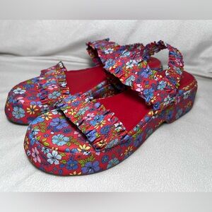 Coconuts by Matisse Sandals- Floral Wedge Platform Summer Sandal Sz 10